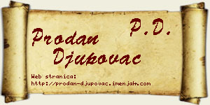 Prodan Đupovac vizit kartica